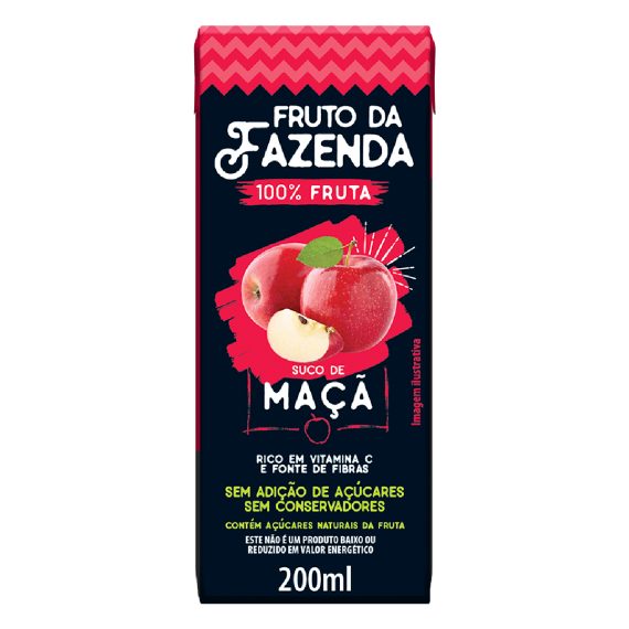 Suco De Maçã 100% Fruta 200ml